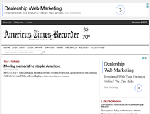 Tablet Screenshot of americustimesrecorder.com